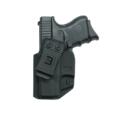 B táctico con bolsos ocultos en el cinturón y fundas kydex para la mano izquierda de Glock 26